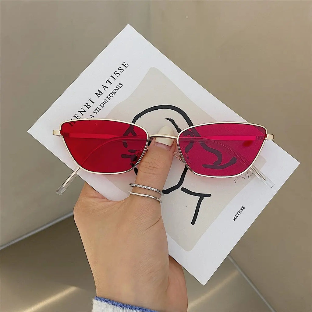 Sonnenbrille für Damen, klassisch, modisch, übergroß, antireflexig, Vintage, quadratisch, Metall-Sonnenbrille, Fahrbrille, UV400, О