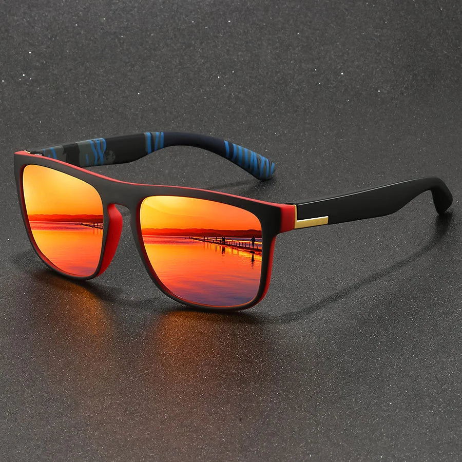 Mode Vintage quadratische Sport Sonnenbrille Männer Frauen Angeln fahren Mann Luxusmarke Designer Sonnenbrille Anti-Blend-Brille uv400