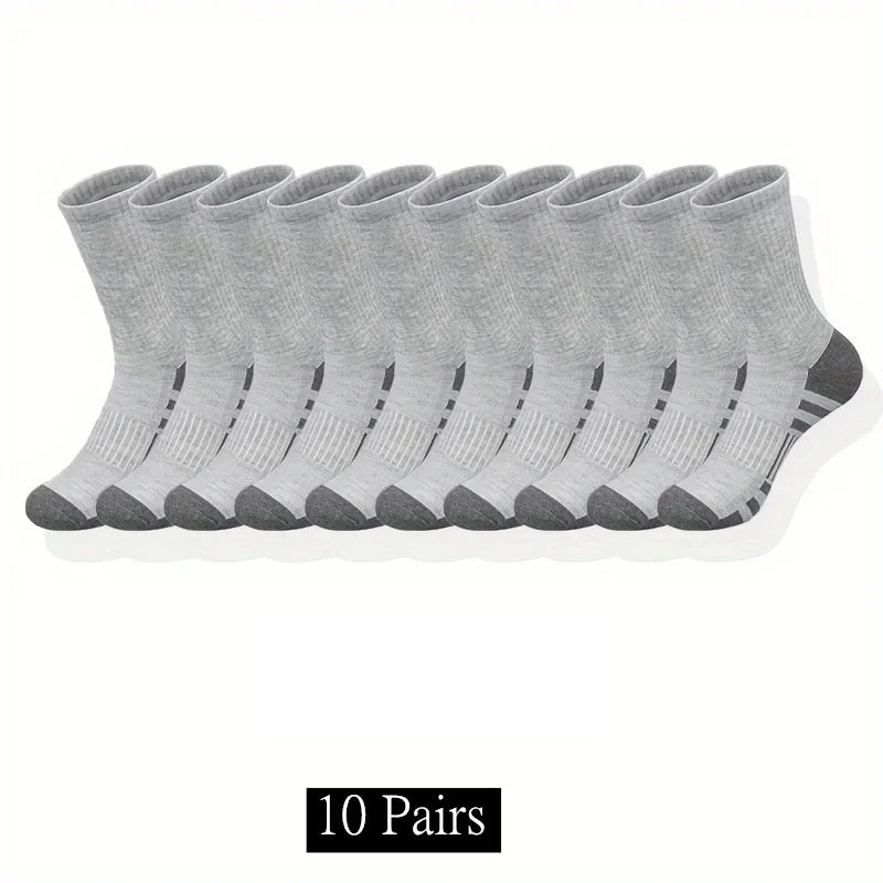 10/20/30 Paar klassische Crew-Socken für Herren, Unisex, Sportsocken für Herren, Laufen, Basketball, rutschfest, für den Außenbereich, atmungsaktiv, Herrensocken