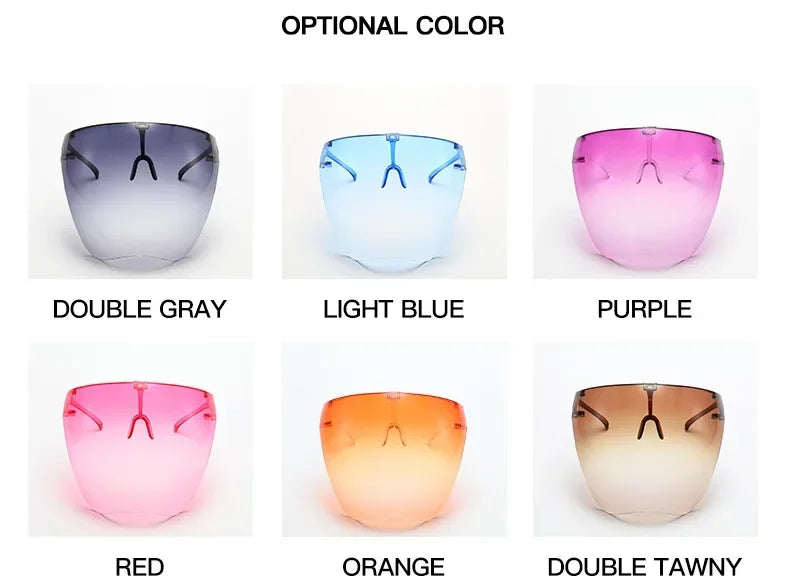 Vollgesichts-Sonnenbrille, Maske für Damen und Herren, schützende Gesichtsschutzbrille, bedeckte kugelförmige Linse, Anti-Spray-Fahrrad-Sonnenbrille