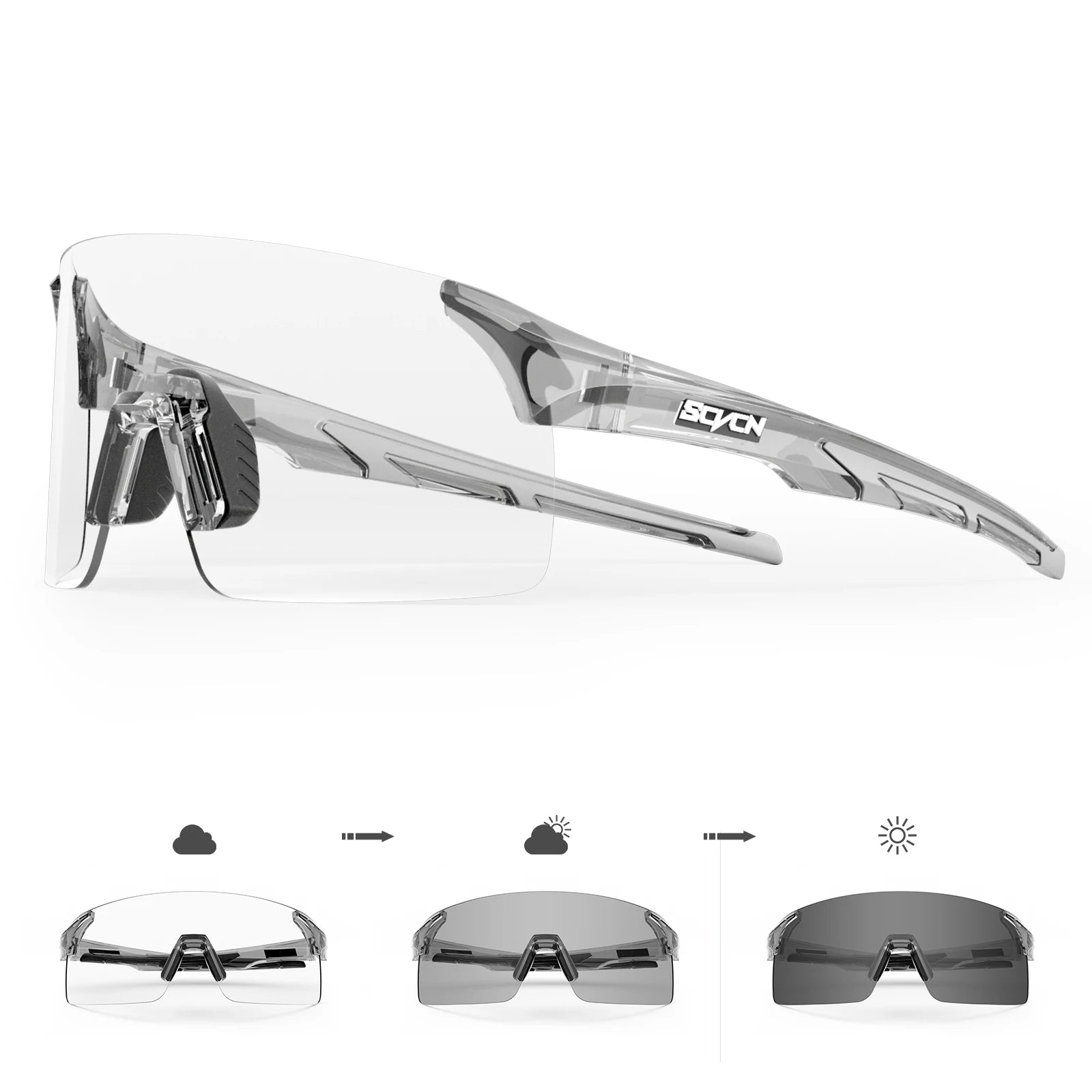 SCVCN Photochrome Sonnenbrille Outdoor Sport Fahrrad Radfahren Gläser Mann MTB Klettern Gläser Brillen Frauen Fahren Fahrrad Brille