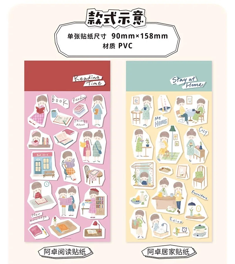ZZOTON's Daily Wear, Washi Pet Tape, gestanzter Aufkleber, Rollenpapiermaterial