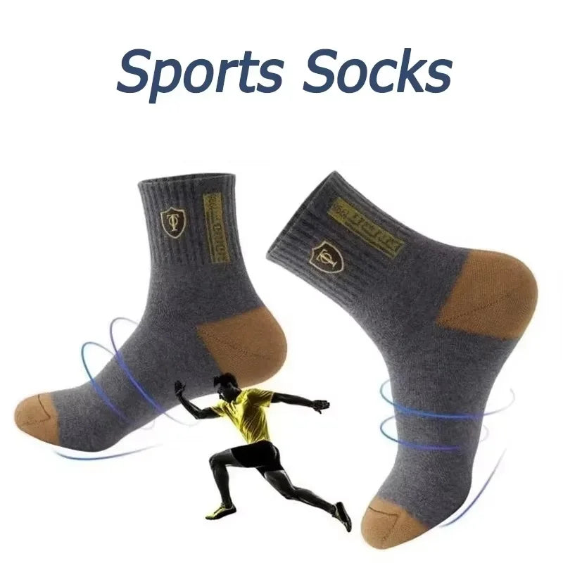 5Pairs Atmungsaktive Baumwolle Sport Strümpfe Männer Bambus Faser Herbst und Winter Männer Socken Schweiß Absorption Deodorant Business Sox
