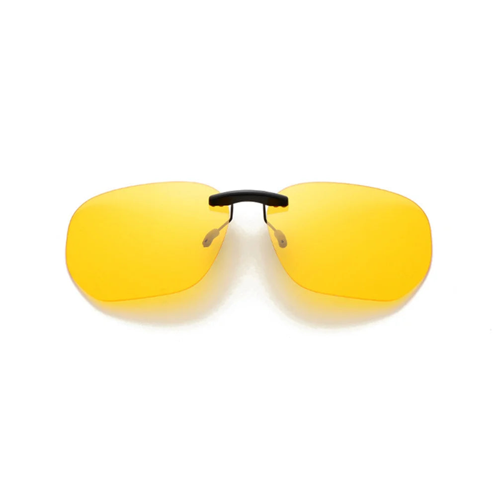 Quadratischer Clip auf Sonnenbrille Frauen polarisierte schwarze Linse uv400 Nachtsicht fahren Männer Brille Clips Anti Blendung Vintage Brille