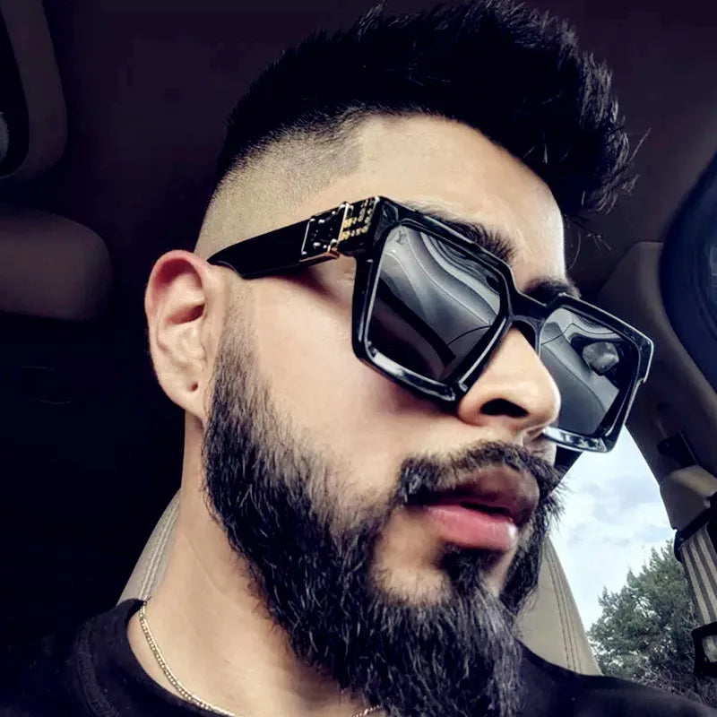 Quadratische Sonnenbrille Männer Luxus Marke Designer Männer Brillen Luxus Retro Hohe Qualität UV400 Gafas De Sol Hombre