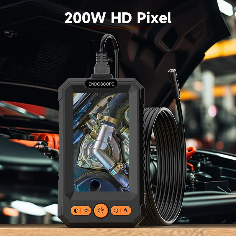 2–100 m Hand-Endoskopkamera, 8 mm, 1080P HD, 4,3 Zoll, geteiltes Design, industrielles Endoskop, IP67, starres Kabel zum Überprüfen von Autohren