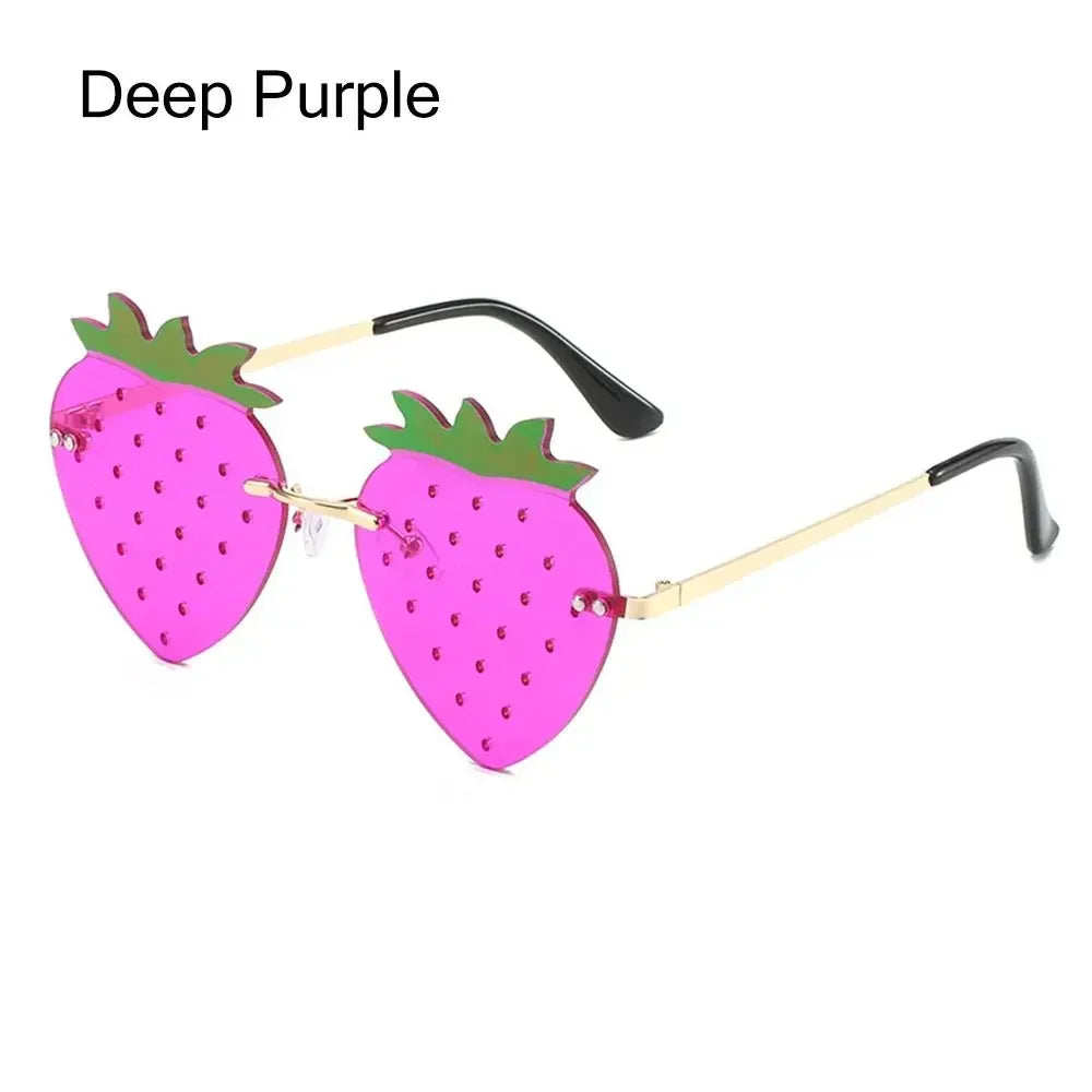 Einzigartige Bunte Erdbeere Sonnenbrille für Frauen Männer Festival Party Rave Sonnenbrille Weihnachten Dekorationen Straße Snap Brillen
