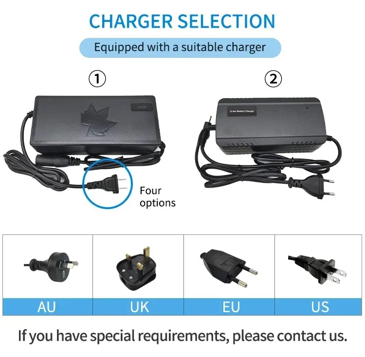 48V 17Ah 15Ah 12,8Ah 10,4Ah 36V 10Ah 12Ah 15Ah DCH-003 DCH-006 DCH-009 350W~1000W Motorbatterie