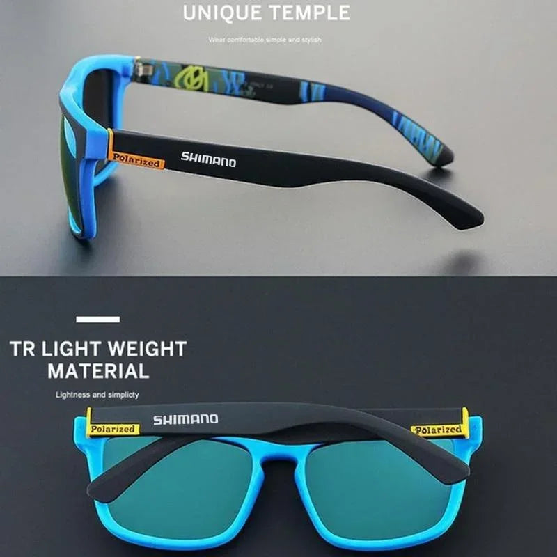 Klassische quadratische polarisierte Unisex-Outdoor-Sport-Sonnenbrille zum Angeln, Jagen, Radfahren, Fahren, Bergsteigen, UV400, blendfrei