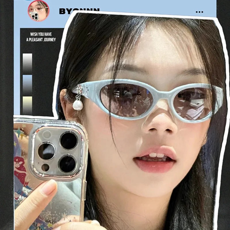 Koreanische radfahren blaue sonnenbrille frauen ins street shot sonnenschutz brille staub dichte wind dichte reit brille uv400 sonnenbrille männer
