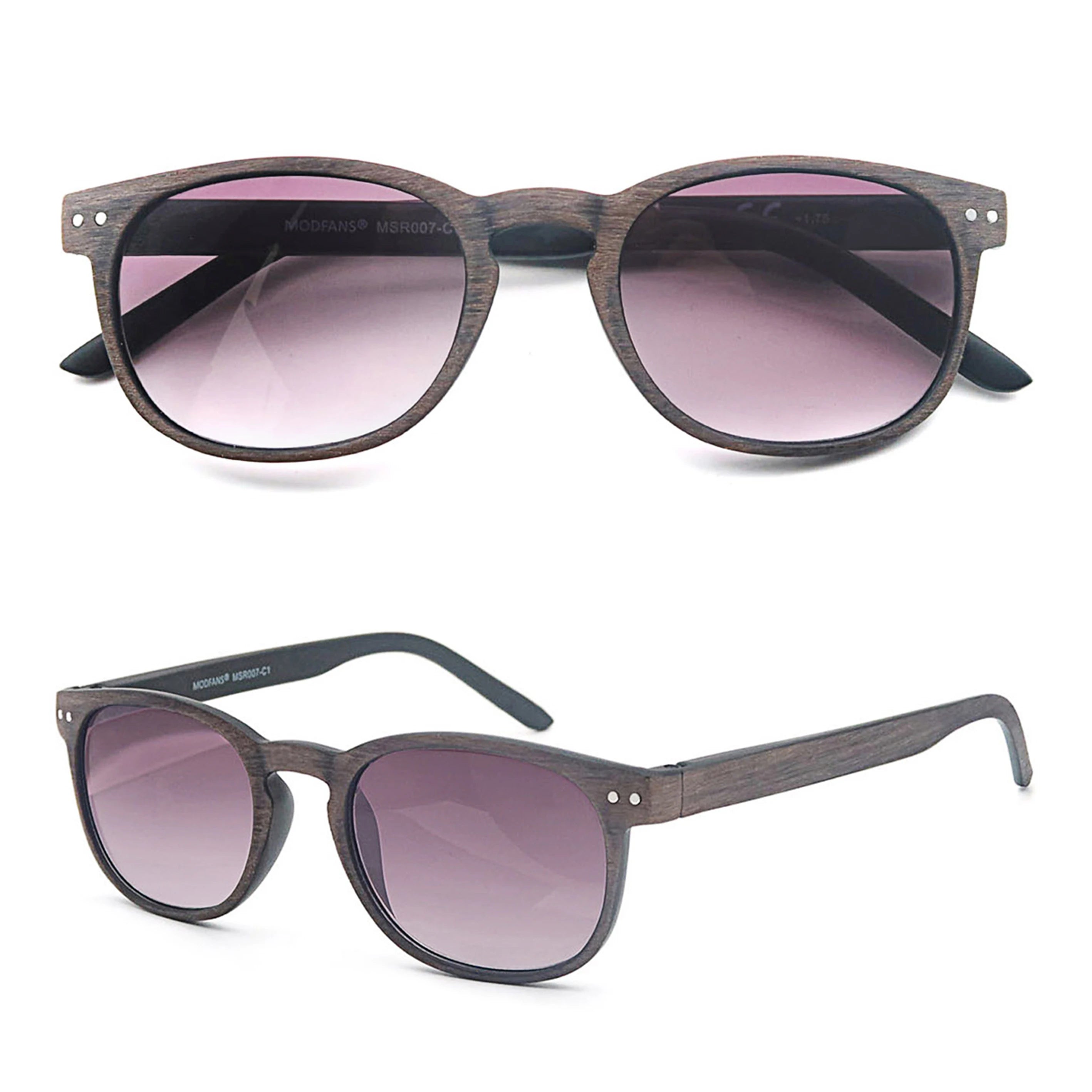 Lesesonnenbrille für Damen und Herren, quadratisch, klassischer Rahmen für den Außenbereich, Sonnenbrille, Lesebrille mit Dioptrien-Federscharnier