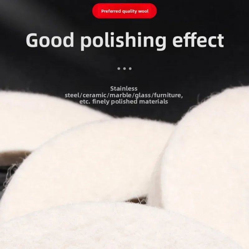 50 mm/75 mm Wollpolierscheibe, Winkelschleifer, Filz-Polierpads für Metall, Marmor, Glas, Keramik, Polierscheibe, professionell