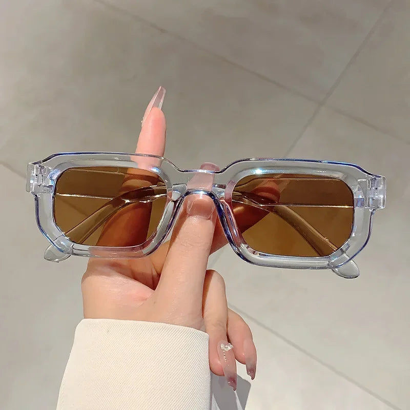 Neue Herren Vintage Rechteckige Sonnenbrille Mode Retro Sonnenbrillen Luxus Markendesign Brillen UV400 Eyewear Damen Schutzbrillen