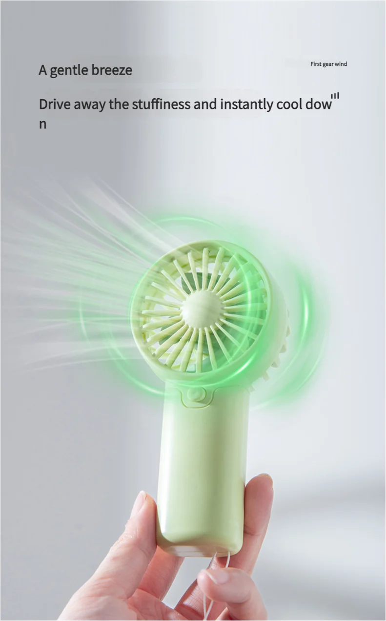 MEET SUN Tragbarer Ventilator, praktischer kreativer kleiner Ventilator, Handventilator, leichter Handventilator mit AA-Batterie, Mini-Ventilator, Luftkühler