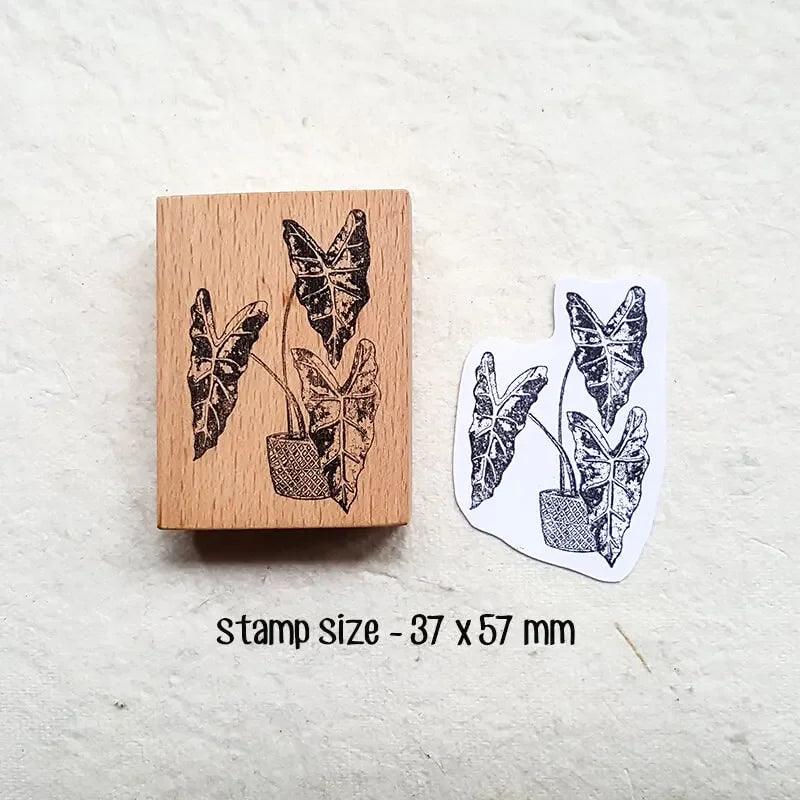 Scrapbooking Stempel Zimmerpflanzenliebhaber Alocasie Anthurium Begonie Tagebuch Dekoration Journaling Holzstempel