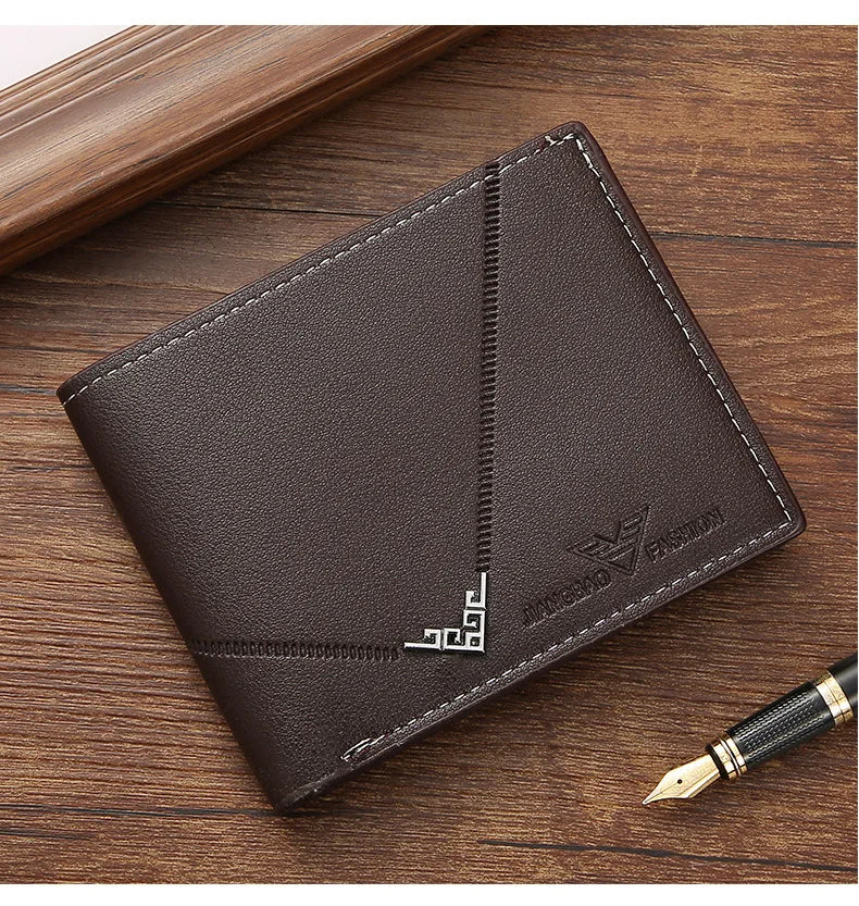 Männer Slim Geld Clip Brieftasche Kreditkarte ID Halter Casual Männlich Leder Kurze Multi-kartenhalter Geldbörsen Geschäftsmann Bifold Brieftasche