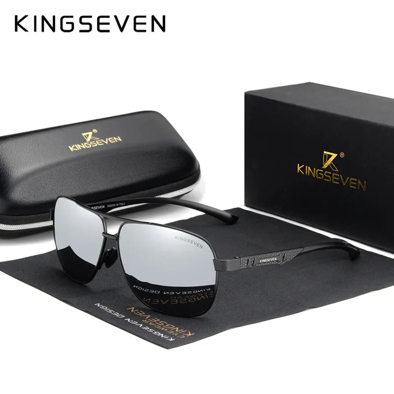 KINGSEVEN Polarisierte Aluminium Sonnenbrille Männer UV400 HD Objektiv Pilot Augenschutz Photochrome Gläser Frauen Nachtsicht Brillen