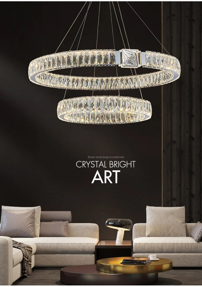 Moderne Luxus LED Kristall Kronleuchter Home Villa Beleuchtung Wohnzimmer Esszimmer Dekoration Decke Pendel leuchten Innen leuchten