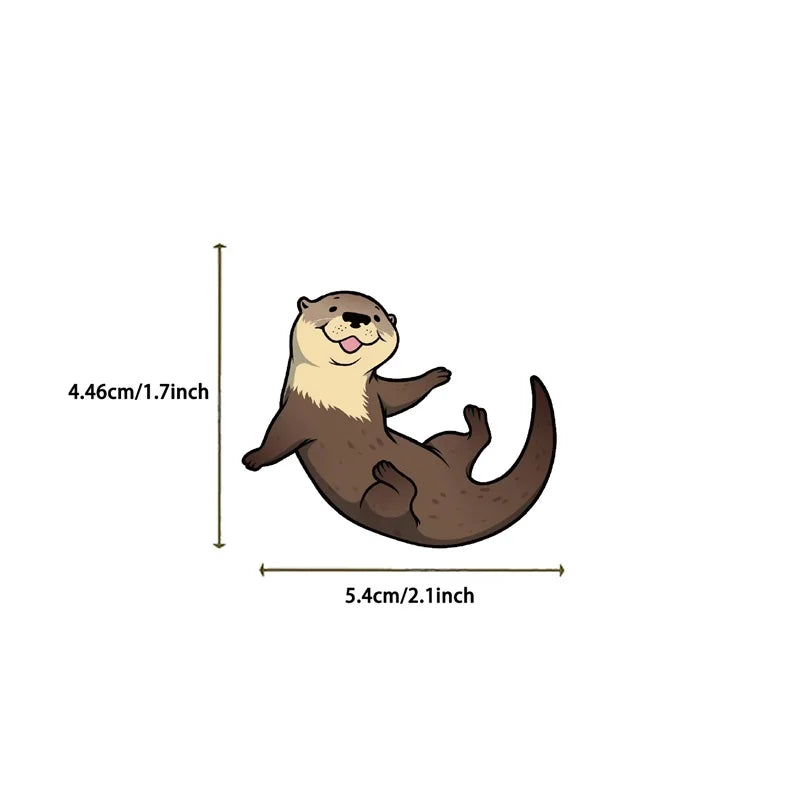10/30/50PCS Kawaii Otter PVC Aufkleber Ästhetische Koreanische Dekoration Scrapbooking Schreibwaren DIY Hand Buchhaltung Liefert für Kinder