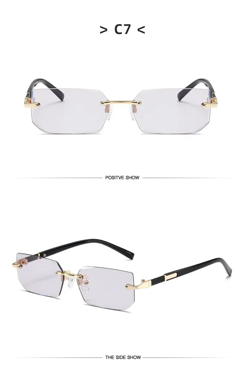Mode High Definition Sonnenbrille Männer Damen Blau Licht Blockieren Augenschutz Brillen Randlose Quadratische Rahmen Brillen Goggle