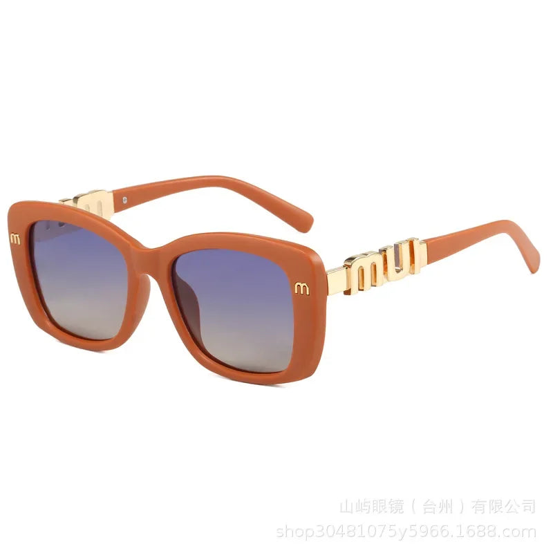 Ins Große Quadratische Polarisierte Sonnenbrille 2025, Neue Mode Frauen Männer High-end-Buchstaben Sonnenbrille Damen Trendy Gafas De Sol UV400