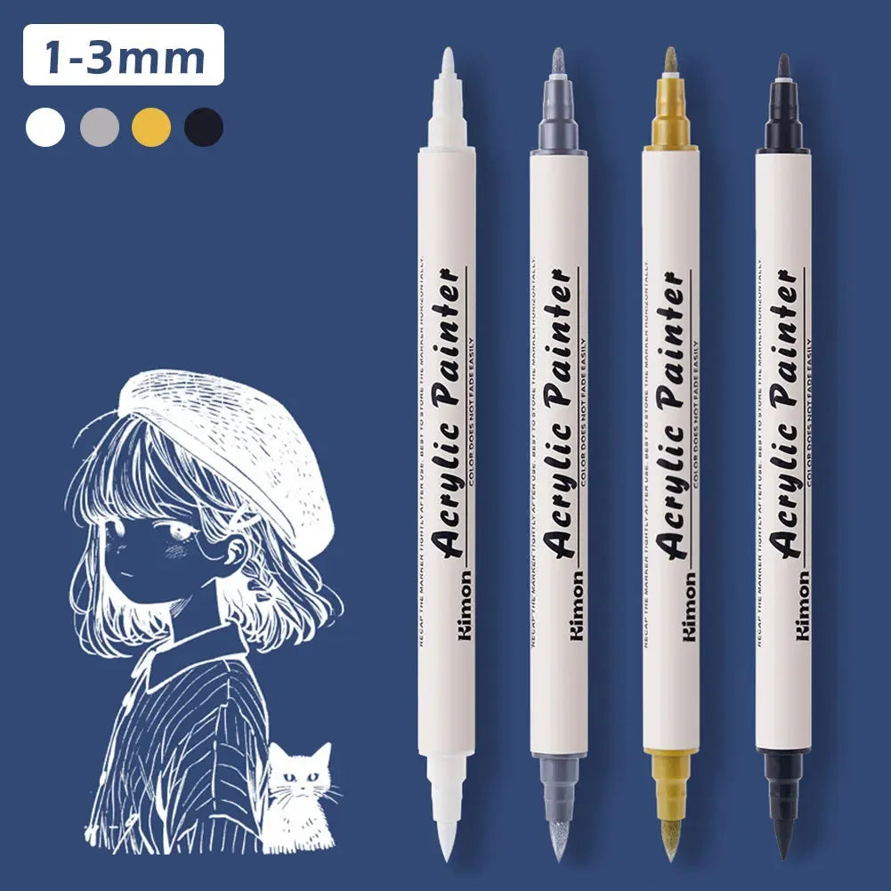 1-5 Teile/satz Klassische Weiße Tinte Gel Stift Highlight Marker Weiße Tinte Verschiedene Punkt Feine Medium Bold für Journaling kunst Zeichnung