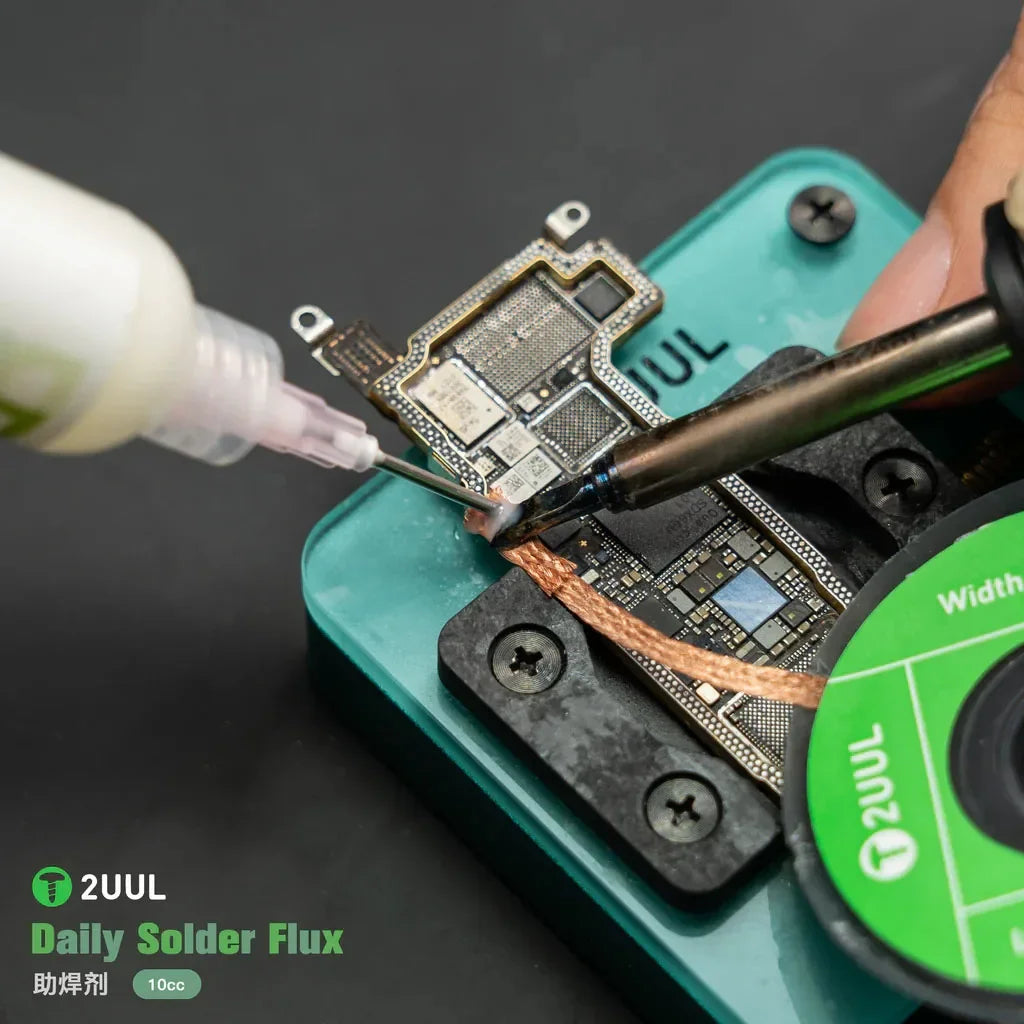 2UUL SC14 Daily Solder Flux 10cc schnell aushärtender, hochtemperaturbeständiger Flussmittel für die Montage von Telefon, Laptops und Elektronik, PCB-Reparaturen