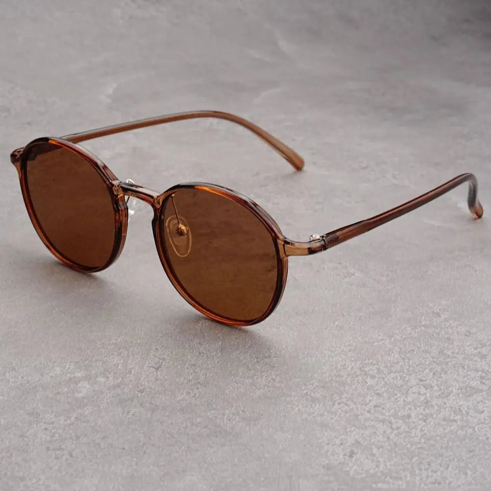 Sonnenbrille mit rundem Rahmen und rundem Rahmen, klassisches ultraleichtes Design, UV-beständige Brille, Vintage, trendige Fahrsonnenbrille, Sport