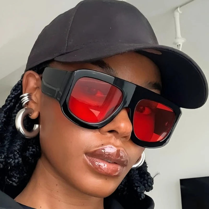 Übergroße quadratische Sonnenbrille für Männer und Frauen, 2025, neueste Mode, trendige INS-Partybrille, Unisex, stilvolles Accessoire, Freundschaftsgeschenke
