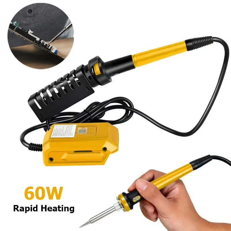 Tragbarer 60 W elektrischer Lötkolben für Makita/Dewalt 20 V Akku-Schweißgerät mit Ständer, 936 Spitze, Schweißreparatur, schnelle Erwärmung