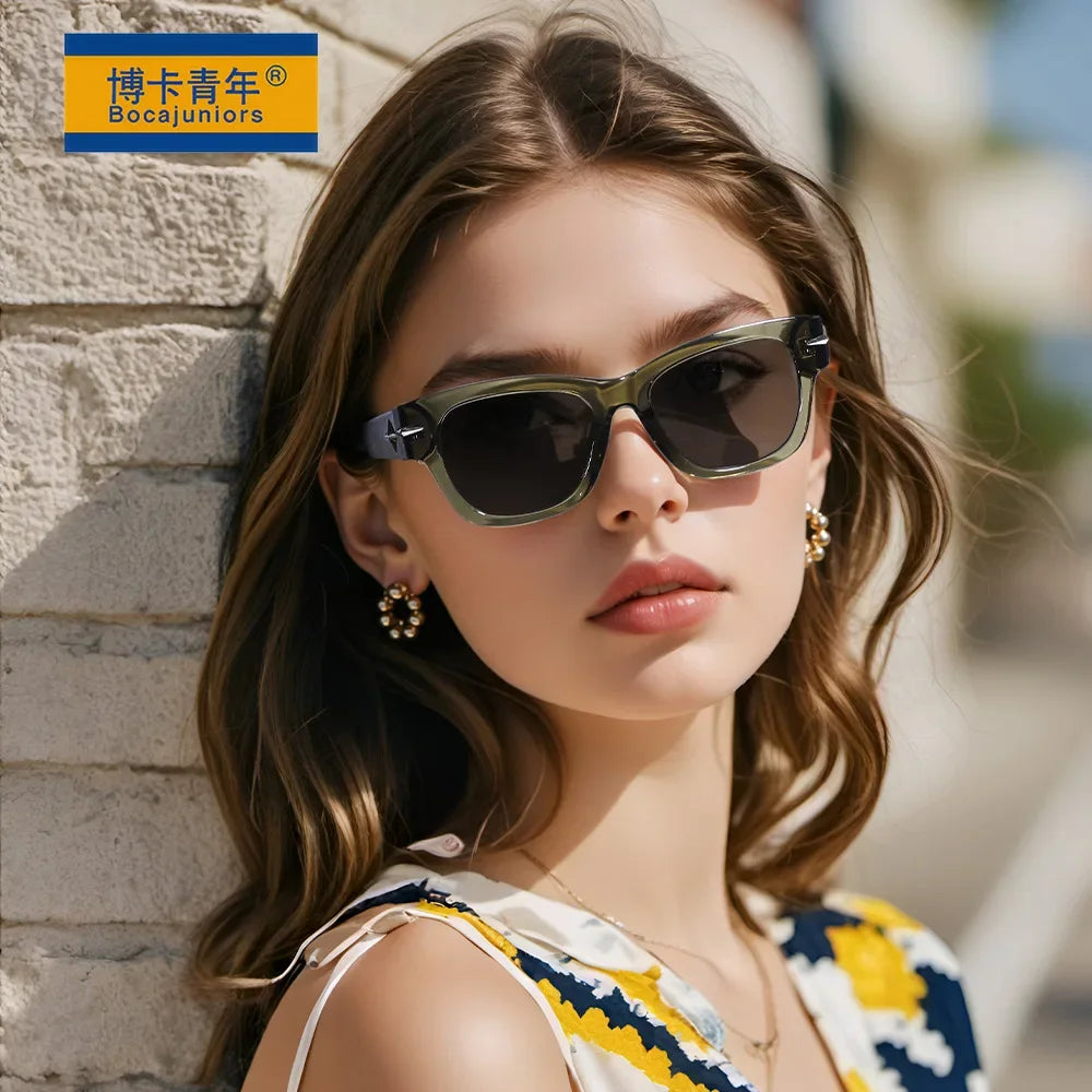 Rechteckige Sonnenbrille für Damen, Retro-Fahrbrille, 90er-Jahre-Vintage-Mode, schmaler quadratischer Rahmen, UV400-Schutz