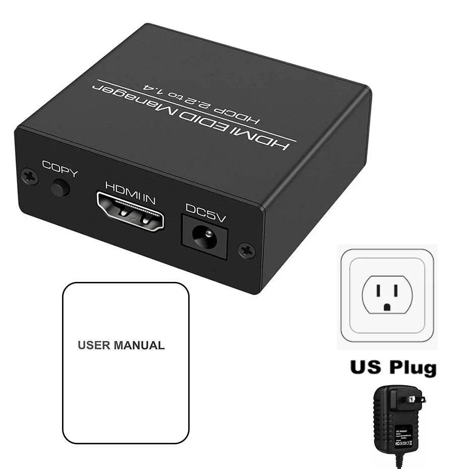 HDMI EDID Manager 4K 60Hz HDMI EDID Feeder EDID Emulator Emulation HDMI EDID Probleme Arzt HDMI 2.0 EDID Adapter Konverter