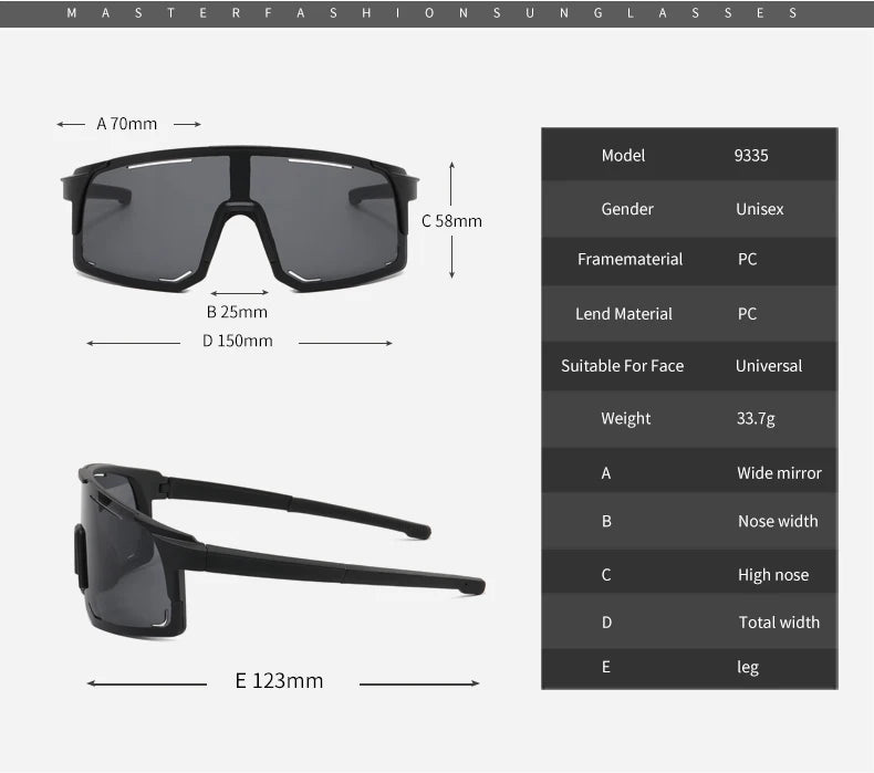 Radfahren Sonnenbrille UV Schutz Winddicht Gläser Für Männer Frauen Polarisierte Linse Wandern Straße Reiten Fahrrad Sport Brille Brillen