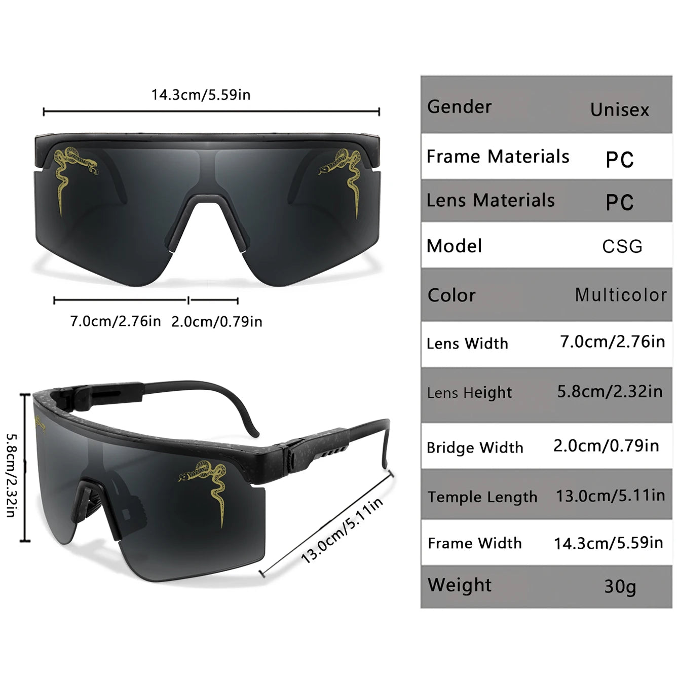 Herren Damen Radsport-Sonnenbrille Große Linse Winddicht UV400 Schutzbrille Outdoor-Sport Laufen Klettern Fahrrad MTB Brille