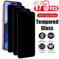 1~3PCS Anti Spionage gehärtetes Glas Für iPhone 17 16e 16 15 Pro Max Privatsphäre Bildschirmschutz Apple iPhone 15 14 Plus 13 12 11 Pro MaxAntispionagefolie Glas iPhone 17 Pro Max Front Anti-Peeping Schutzfolie