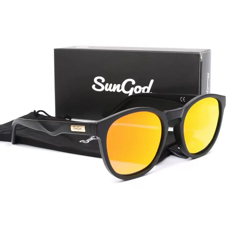 SUNGOD MIRAS Blaue Spiegel-Sonnenbrille für Herren, polarisierte Gläser, Retro-Mode, quadratische Herren-Sonnenbrille, Sport, SO1: mit Box