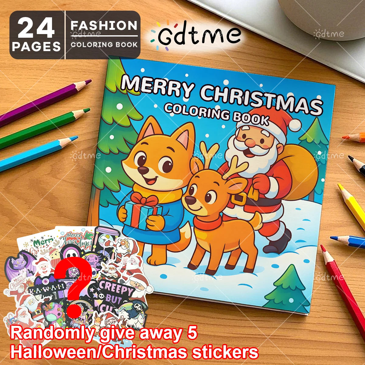 MERRY CHRISTMAS Malbuch für Erwachsene und Jugendliche mit entzückenden Weihnachtskreaturen, Cartoon-Mal- und Zeichenbüchern