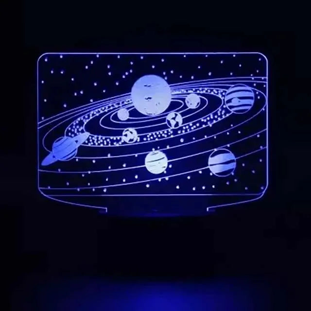 Sonnensystem neun Planeten Lava Dekor Nachtlicht Raum Universum 3d führte RGB Schlafzimmer schlafen Beistell tisch Lampe für Geburtstags geschenk