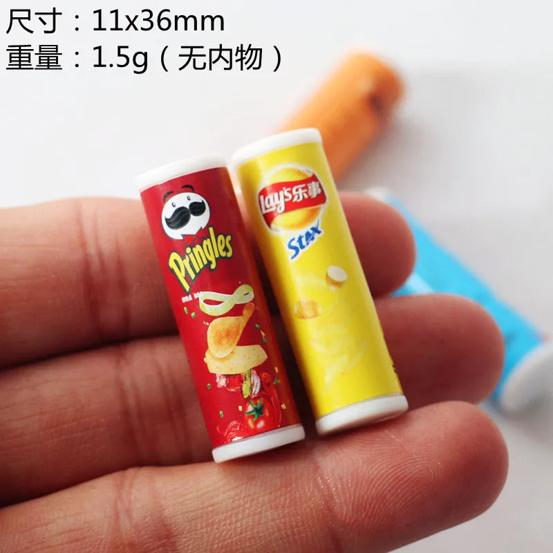 Neues Miniatur-Puppenhaus im Maßstab 1:6, Snack, Kartoffelchips, Lebensmittel für Barbies, Puppenhaus, Rollenspiel, Küchenspielzeug