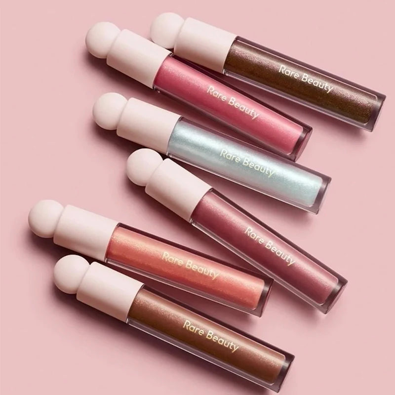 Rare Beauty Neuer exquisiter glänzender Lipgloss, glänzendes flüssiges Pulver, Bluesher Sun Kissed Cheeks und wässrige Lippen, Lippenstift-Kosmetik