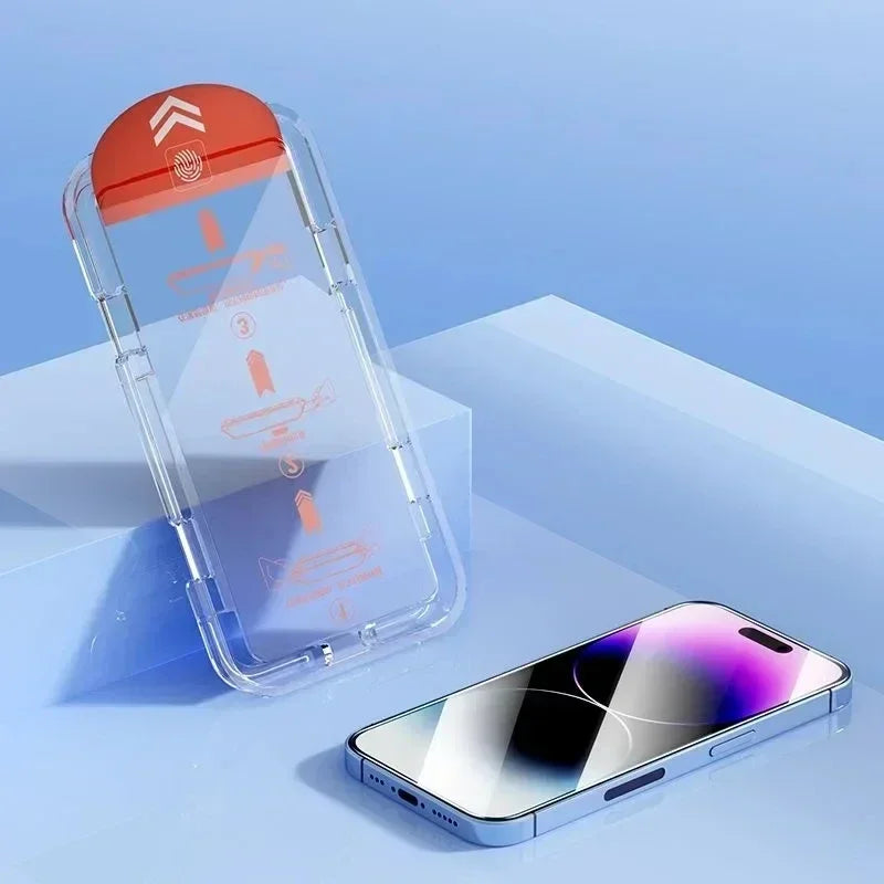 Oleophobe Beschichtung, staubfrei, einfache Installation, Displayschutzfolie für iPhone 14, 11, 13, 12, 15 Pro Max, Mini XS X XR 17, 16 Plus, Glas