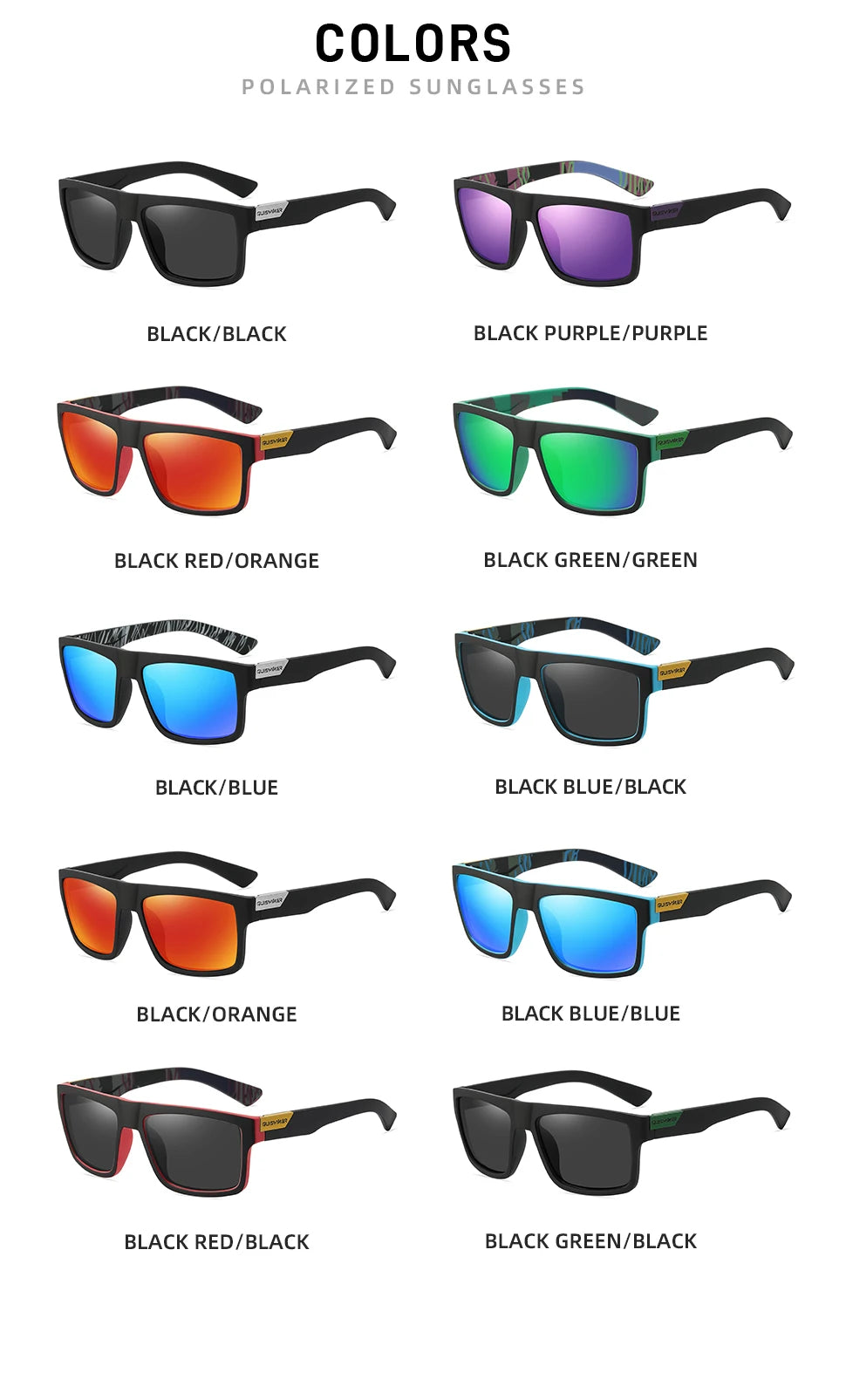 Klassische polarisierte Sonnenbrille für Herren und Damen, UV400-Sonnenbrille, Angelbrille, Outdoor-Sportbrille