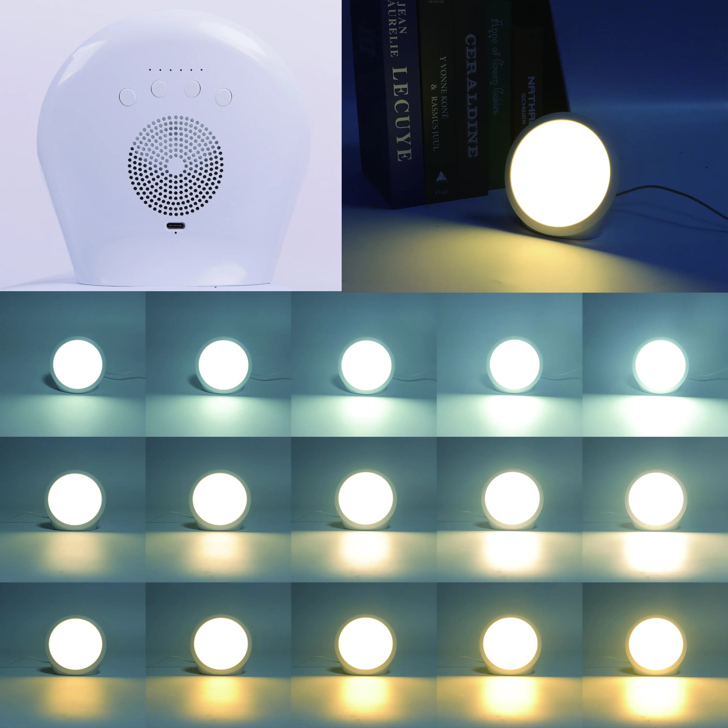 SAD-Lampe, Tageslichtlampe mit 3 Farbtemperaturen, 6 Timer, Speicherfunktion, Touch-Steuerung für Büro/Schreibtisch/Zuhause/Schlaf