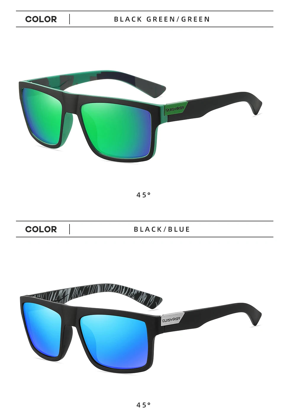 Klassische polarisierte Sonnenbrille für Herren und Damen, UV400-Sonnenbrille, Angelbrille, Outdoor-Sportbrille