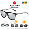 Klassische Angeln Sonnenbrille Männer Polarisierte Metall Quadratischen Rahmen UV400 Photochrome Brille Frauen Fahren Verfärbung Brillen