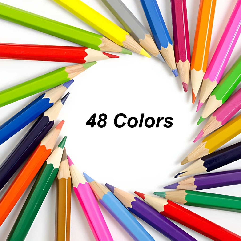 Aquarellstifte, 48er-Set professionelle Buntstifte für Erwachsene und Jugendliche, Premium-Künstlerbedarf zum Ausmalen, Mischen und