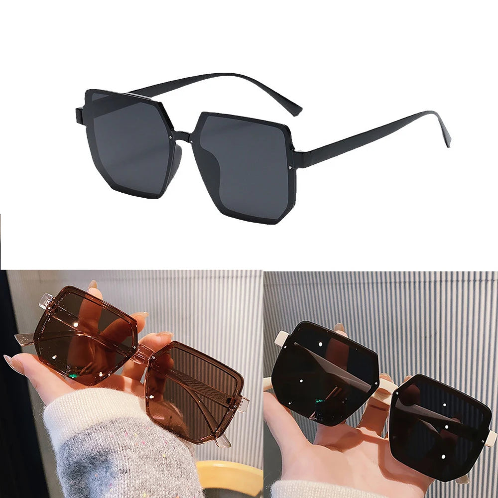 Große Rahmen Vintage Sonnenbrille Frauen Männer Marke Quadrat Sonnenbrille Retro Brillen Goggle für Männlich Weiblich Polygon Sonnenbrille ﻿ ﻿