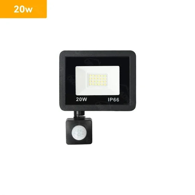 LED PIR Motion Sensor Flutlicht Outdoor Wand Licht Weißes Licht 100W 50W 30W 20W 10W IP66 Wasserdichte LED Strahler Für Garten