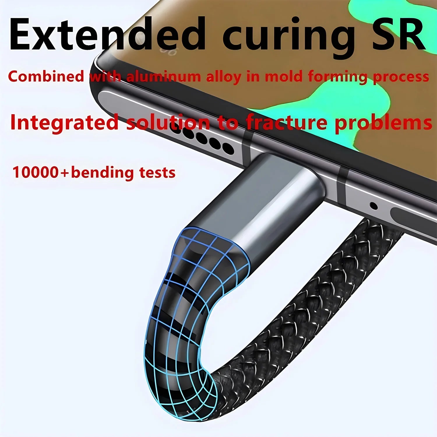 100 W Schnellladekabel, Multi-Ladekabel, Nylon, geflochten, mehrere USBs, universeller 3-in-1-Ladekabeladapter mit Typ-C-Mikro