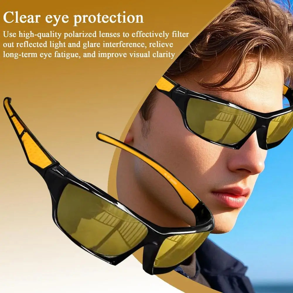 Angel-Sonnenbrille für Herren, UV-Sonnenbrille, polarisierte Brille für Herren, bequeme, leichte Sportbrille zum Fahren